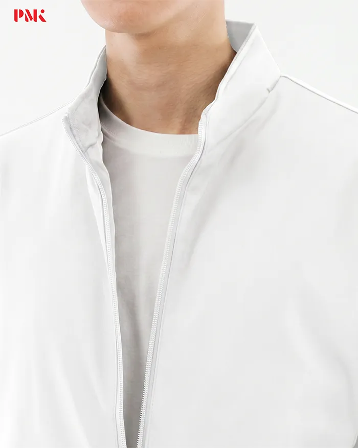 แจ็คเก็ต Simply คอจีน สีขาว - Image 4