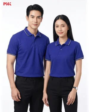 เสื้อโปโล Kaneko Charisma KM013 สีน้ำเงิน