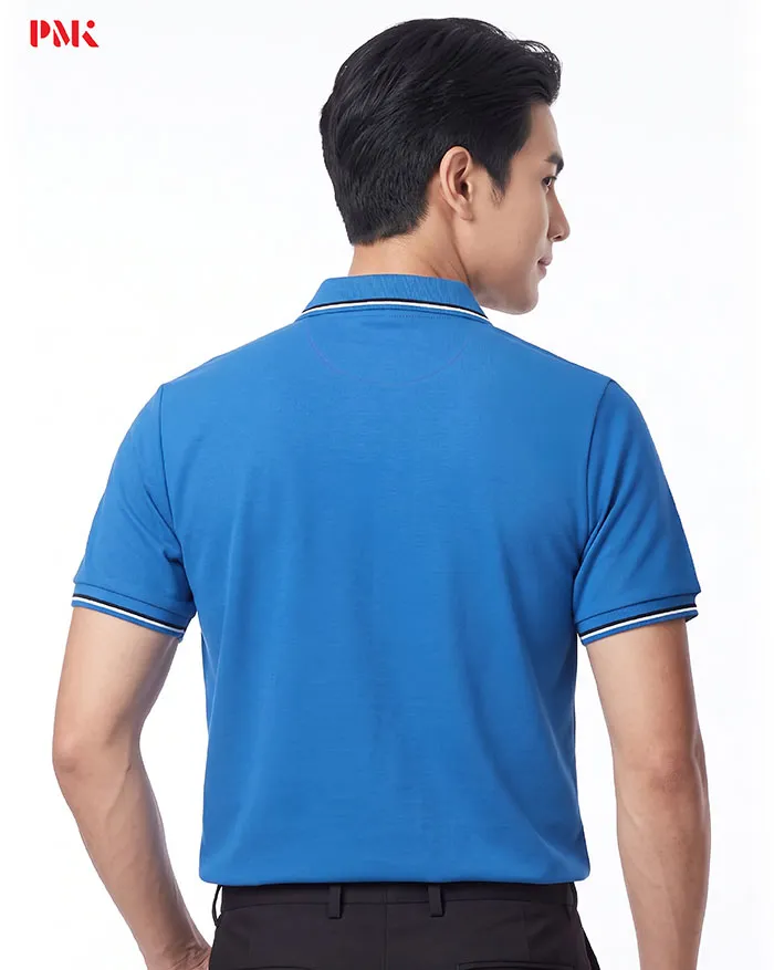 เสื้อโปโล Kaneko Charisma KM012 สีฟ้าน้ำทะเล - Image 2