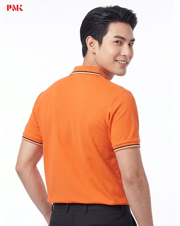 เสื้อโปโล Kaneko Charisma KM015 สีส้ม - Image 2