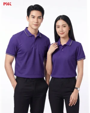 เสื้อโปโล Kaneko Charisma KM014 สีม่วง