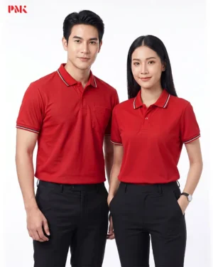 เสื้อโปโล Kaneko Charisma KM011 สีแดง