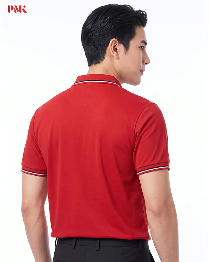 เสื้อโปโล Kaneko Charisma KM011 สีแดง - Image 2